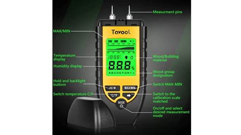 tavool moisture meter oak|tavool moisture meter calibration table.